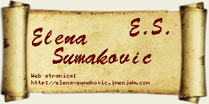 Elena Šumaković vizit kartica